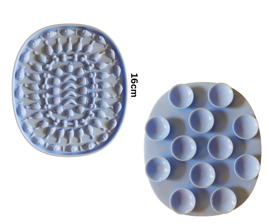 Blue lick mat for small to medium dogs