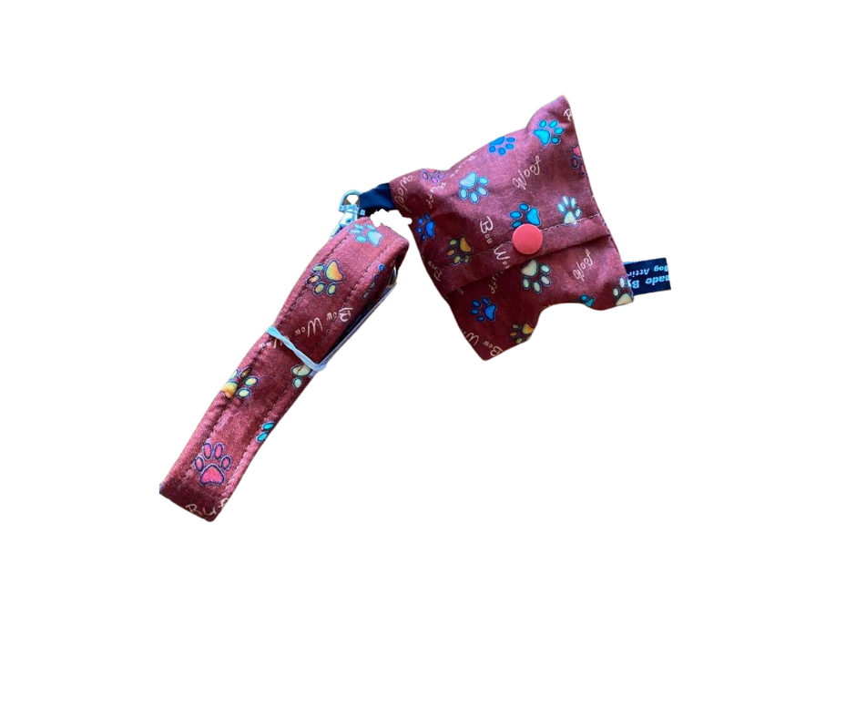 Hand made Crakka Dog Attire lead and clip on poop bag set