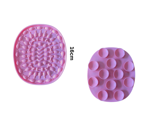 Pink lick mat for small to medium dogs