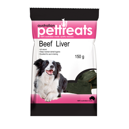 Australian Pet Treats 150g Beef Liver treats 100%  Australian Beef