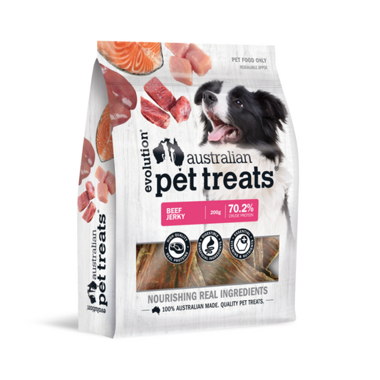 Australian Pet Treats 200g Beef Jerky treats 100%  Australian Beef
