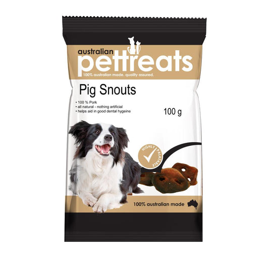 Australian Pet Treats 100g pig snout treats 100%  Australian pork
